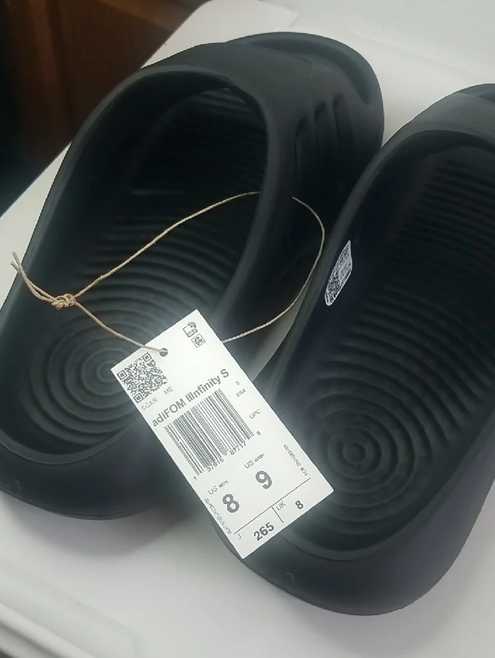 adidas Men's Black Contoured Slide Sandals